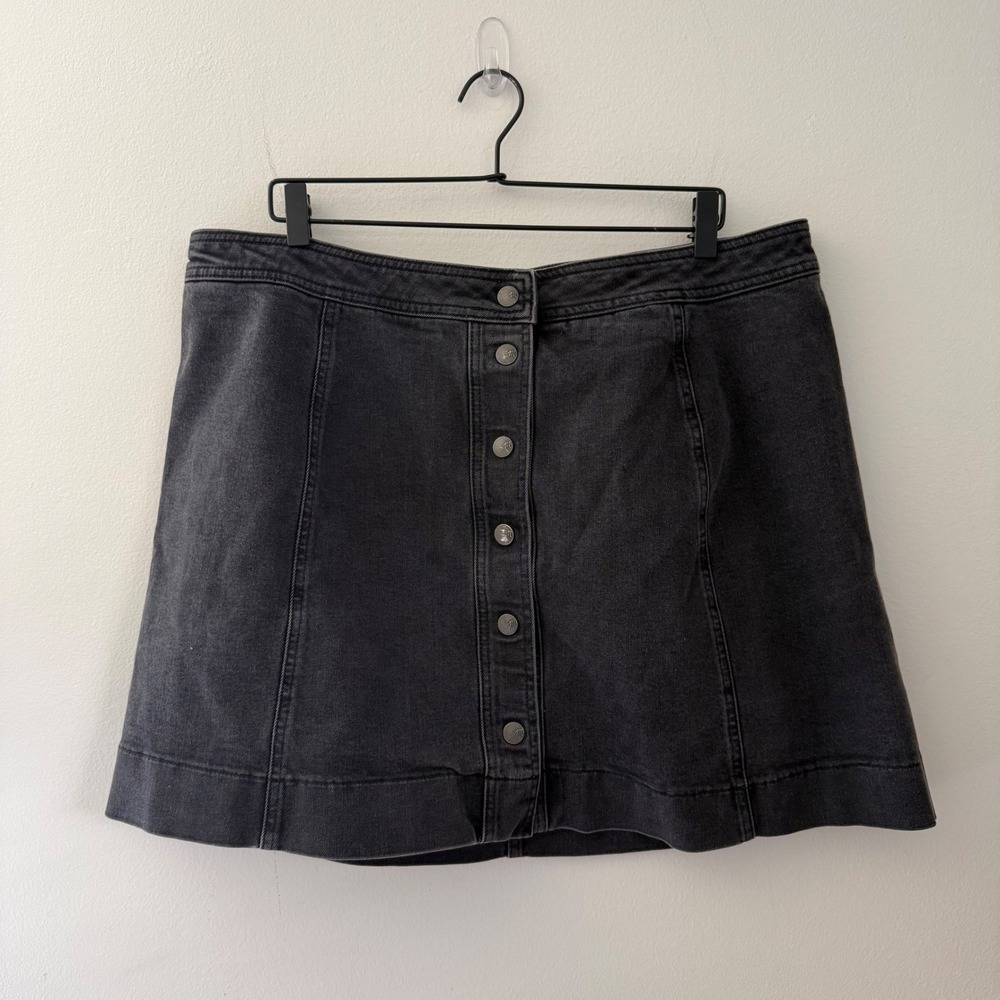 Madewell Button Front Denim‎ A Line Skirt Gray Size 20